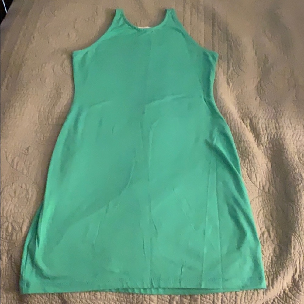 Green short dress